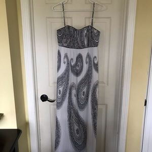White House Black Market Strapless Maxi Dress
